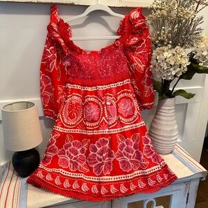 Farm Rio Mini Dress Size Large runs small
